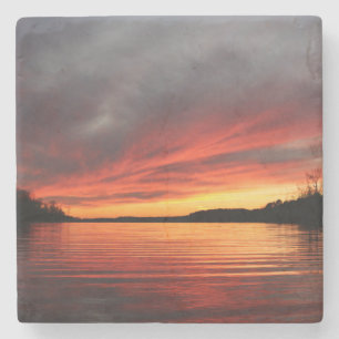 Golden Sunset Marble Coaster
