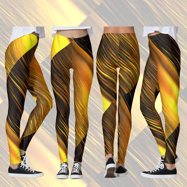 Golden Sunset on Sand Dunes Rotated Style Leggings (Zazzle Golden Sunset on Sand Dunes Rotated Style Leggings)