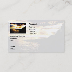 Golden Sunset Over the Water in Dominica Business Card