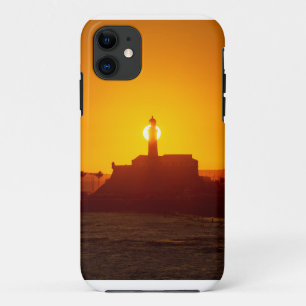 Golden Sunset Silhouette of Farol da Barra Salvado iPhone 11 Case