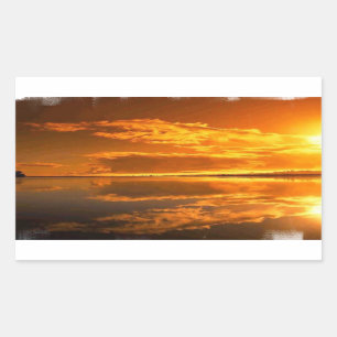 Golden sunset sticker