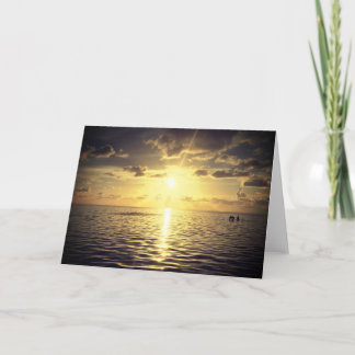 Golden Sunset Thank You Card