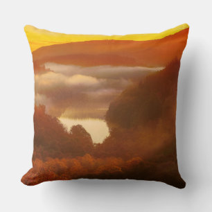 Golden Sunset Throw Pillow