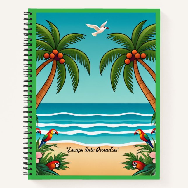 "Golden Sunset Waves" Notebook (Front)