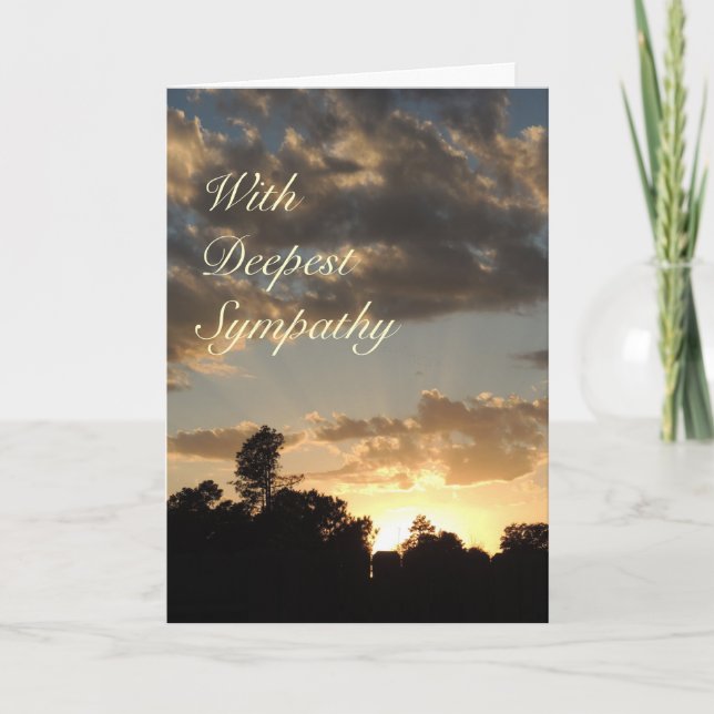 Golden Sunset with God Rays - Sympathy Card (Front)