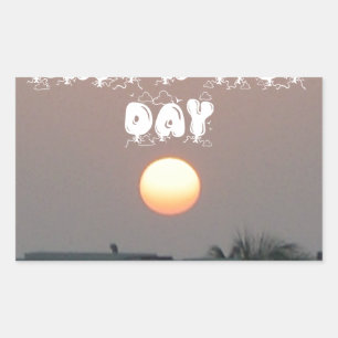 Golden Sunset with Have a Nice Day/Night Wishes Sticker