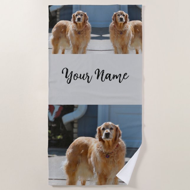 Golden Sunshine Beach Towel (Front)