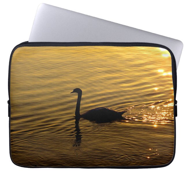 Golden Swan Laptop Sleeve (Front)