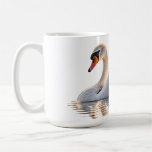 Golden Swan on Water Coffee Mug