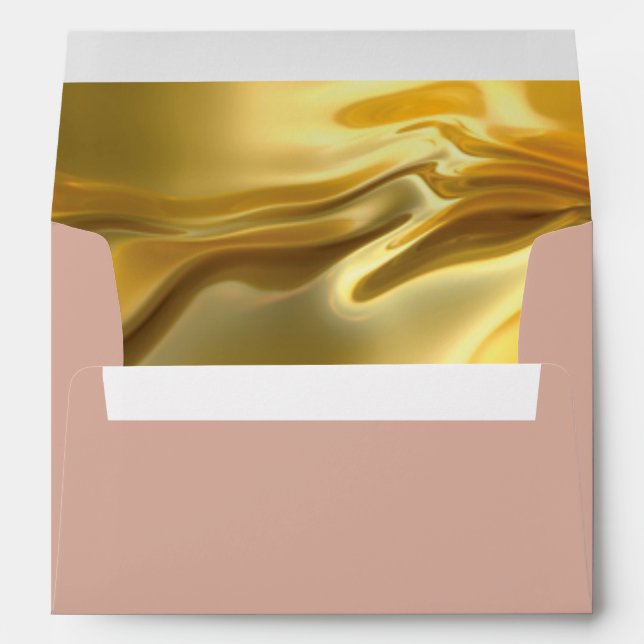 Golden Swirl Decorative Inside lined Envelope (Back (Bottom))