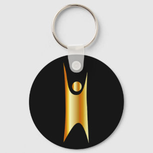 Golden symbol of Humanism Keychain