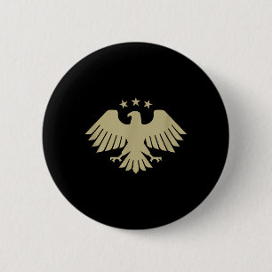 Golden Syrian Eagle – National Emblem 2 Inch Round Button