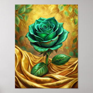 Golden tablecloth poster