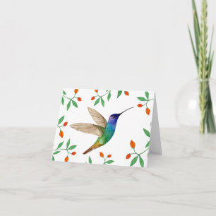 Golden-tailed Sapphire Hummingbird Blank Card