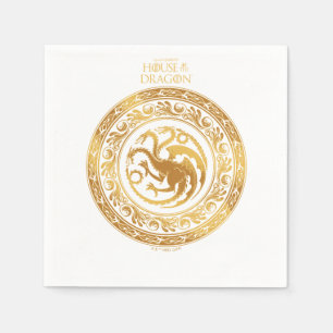 Golden Targaryen Crest Napkin