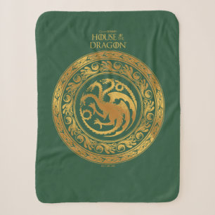 Golden Targaryen Crest Sherpa Blanket
