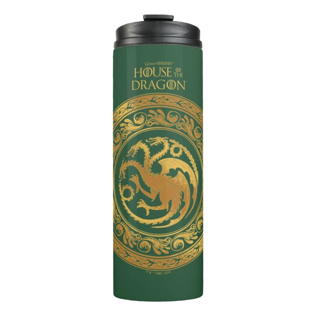 Golden Targaryen Crest Thermal Tumbler (Front)