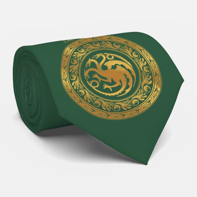 Golden Targaryen Crest Tie (Rolled)