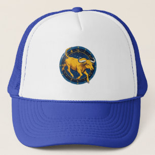 Golden Taurus Bull Trucker Hat