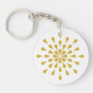Golden teardrops keychain