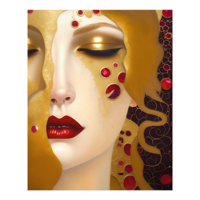 Golden Tears (Freya's Heartache) with red rubies Photo Print (Front)