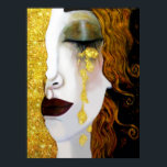 Golden Tears, Gustav Klimt Poster<br><div class="desc">Recoloring Gustav Klimt painting "Golden tears"</div>