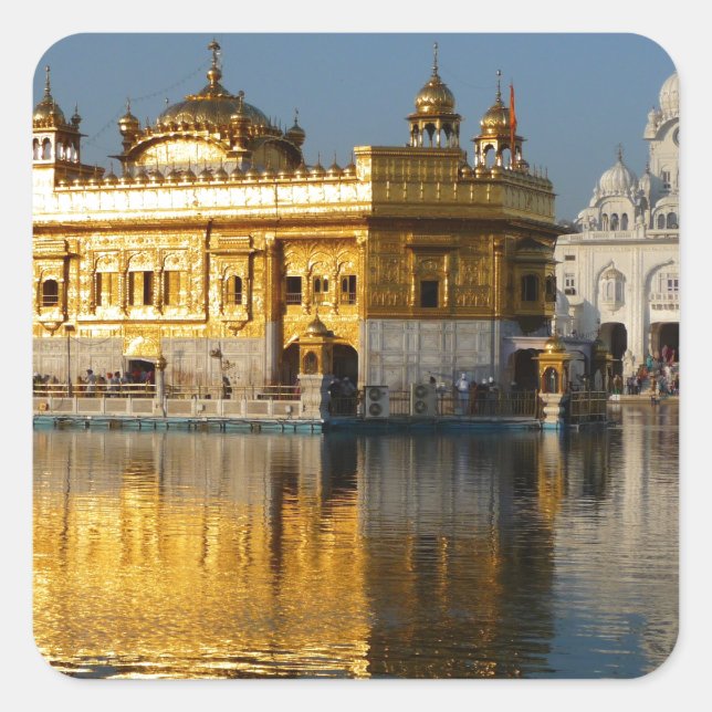 Golden Temple Square Sticker (Front)