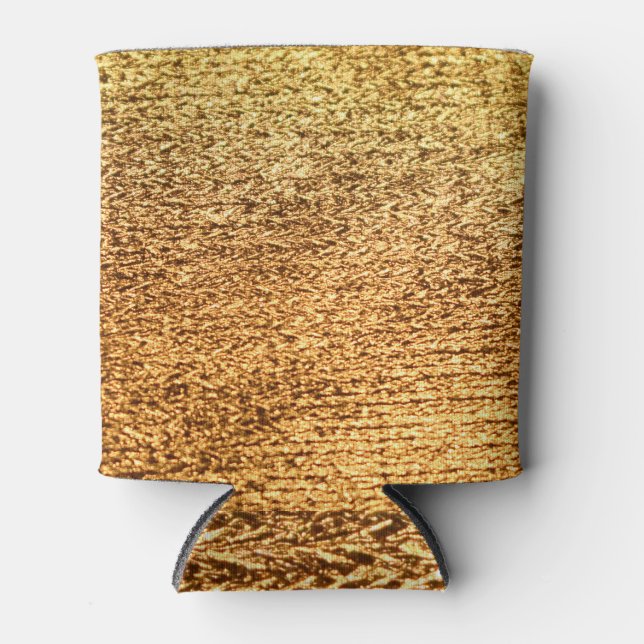 Golden textile: glamourous macro background. can cooler (Front)