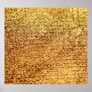 Golden textile: glamourous macro background. poster