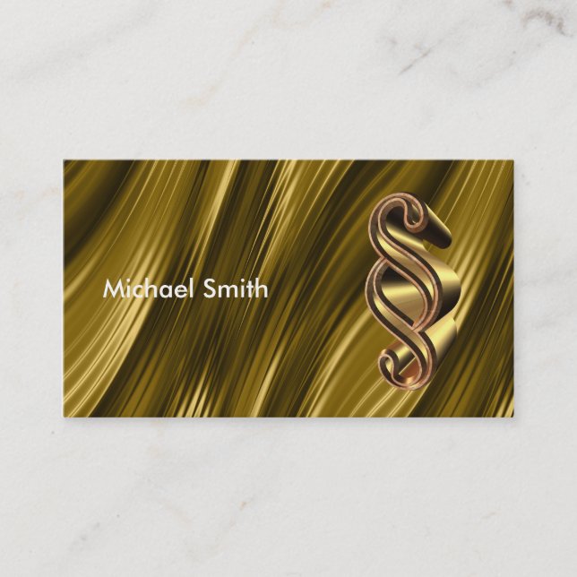 Golden texture business card (Front)