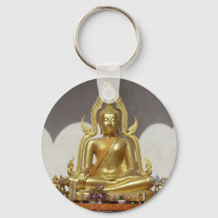 Golden Thai Buddha Keychain