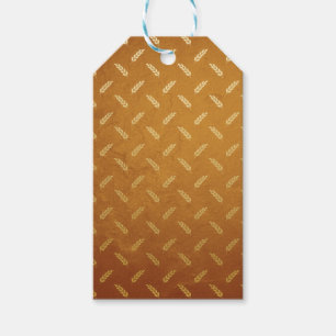 Golden Thanksgiving with Wheat Seed Heads Gift Tags