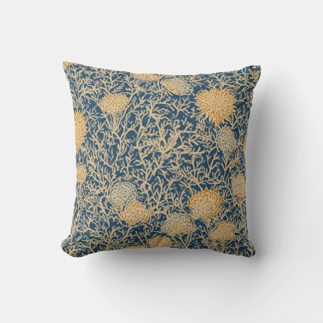 Golden Thistle Tangle - Throw Pillows (Front)