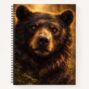 Golden Timber Bear Wildlife Art Notebook