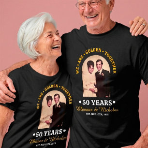 Golden Together 50th Wedding Anniversary Photo T-Shirt