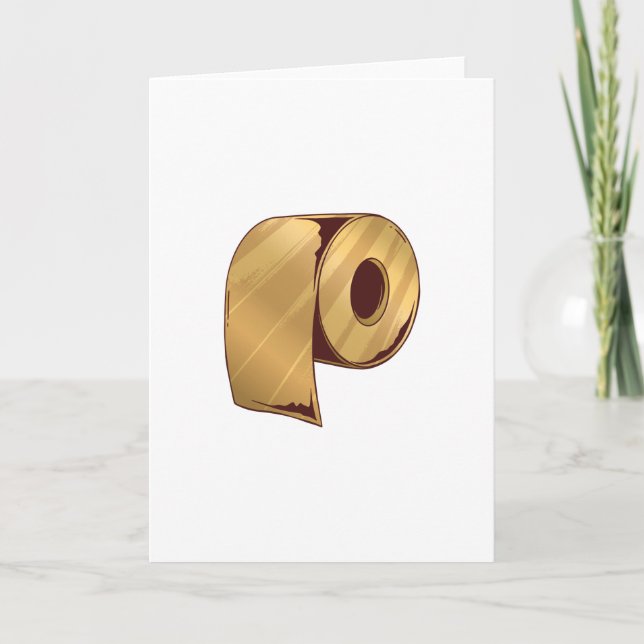 Golden Toilet Paper Card (Front)