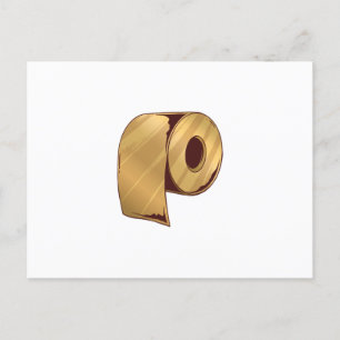 Golden Toilet Paper Postcard
