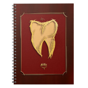 Golden Tooth Dentist Dental Assistant Elegant Gift Notebook