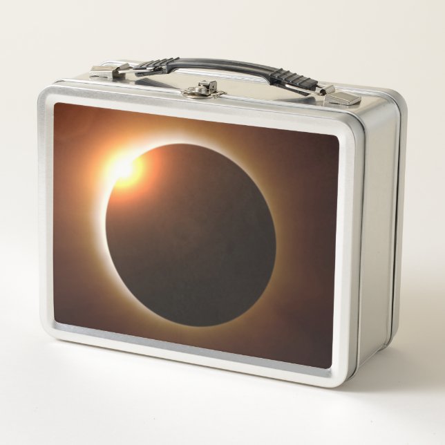 Golden Total Solar Eclipse Metal Lunch Box (Front)