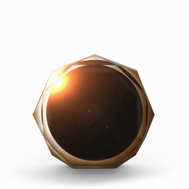 Golden Total Solar Eclipse Photo Block (Front)