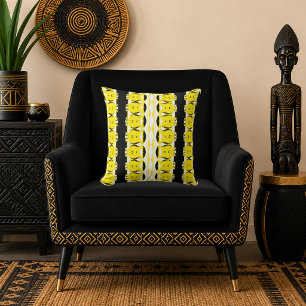 Golden Totem Throw Pillow