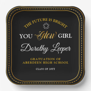 Golden touch Brighten your future. Paper Plate