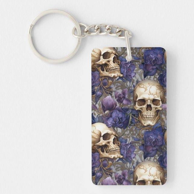 Golden touches skull keychain (Front)