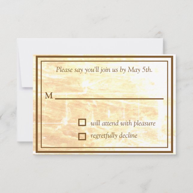 Golden Traditions RSVP Card (Front)