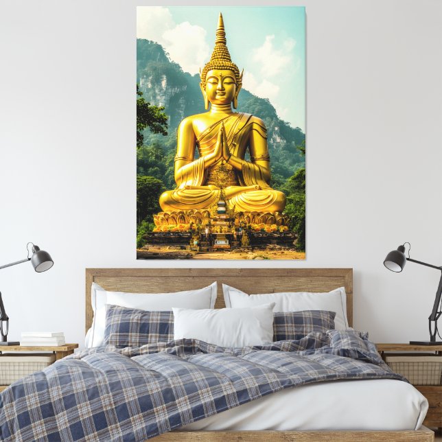 Golden Tranquillity Canvas Print (Insitu(Bedroom))