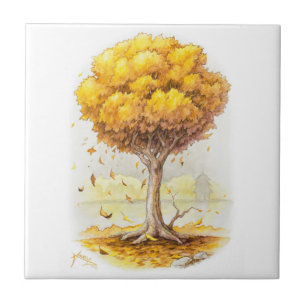 Golden Tranquillity Tile