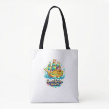 Golden Treasure Ship Tote Bag | Wealth & Prosperit