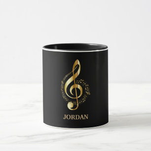 Golden Treble Clef Mug