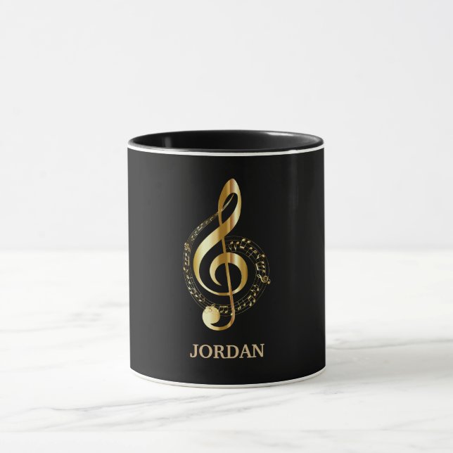 Golden Treble Clef Mug (Center)