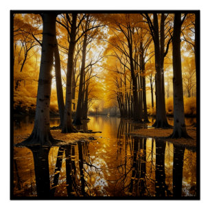 Golden Tree Art Poster